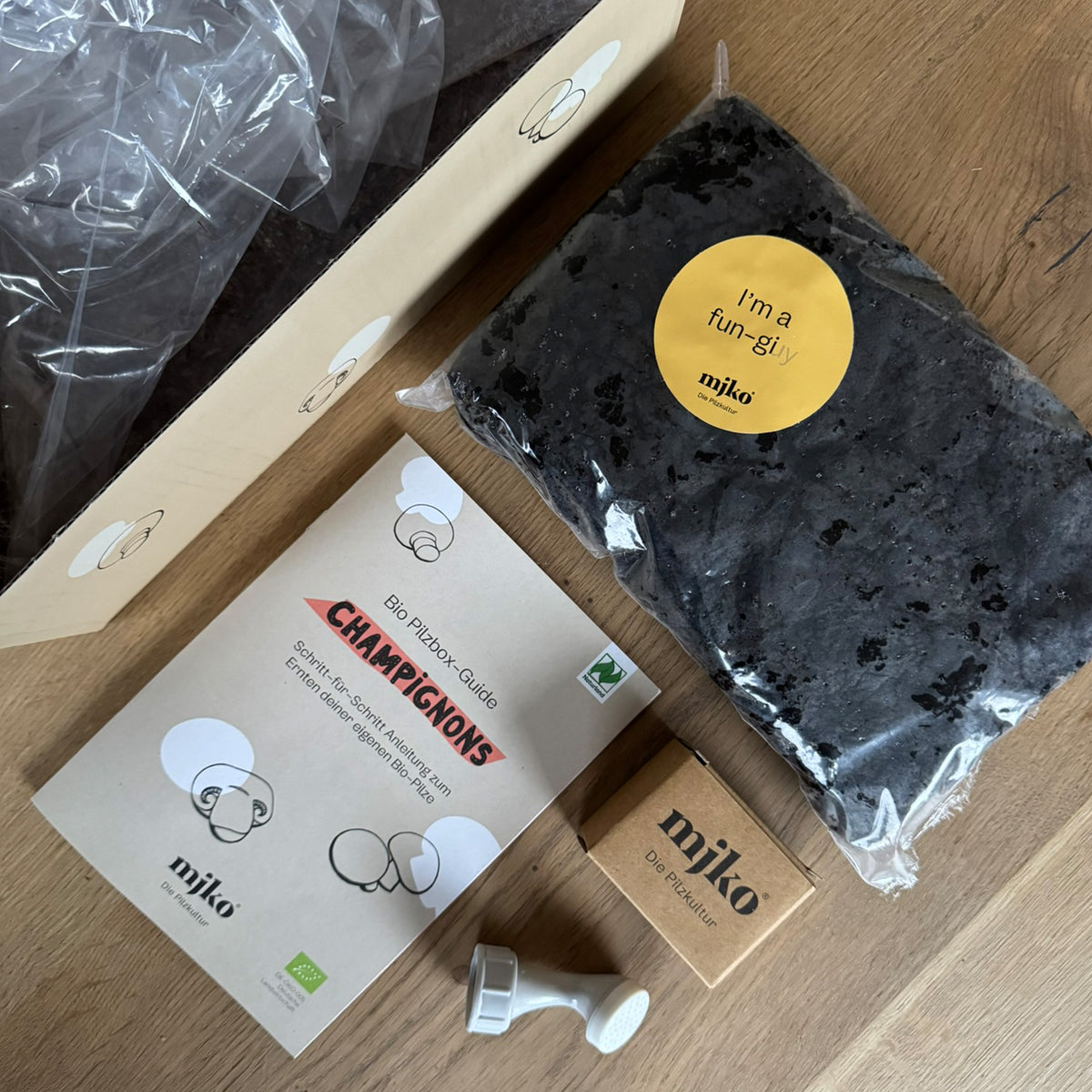 Sparpaket: Bio-Pilzboxen „weiße Champignons“ und „braune Champignons“